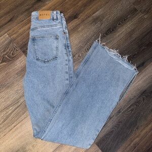motel rocks bootleg split jeans